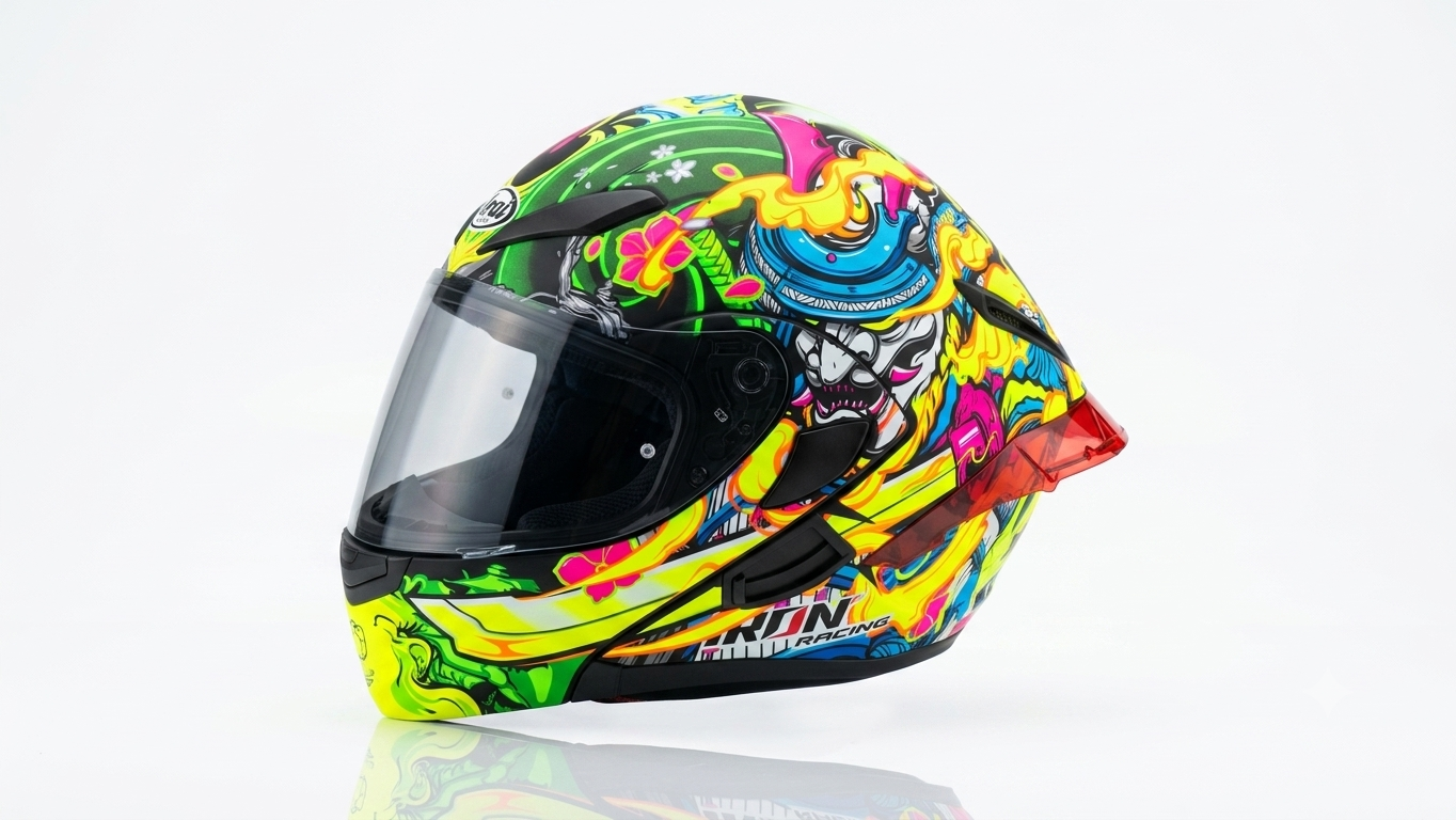 Casco De Motocicleta Iron Racing Certificacion DOT Talla XL - Imagen 2