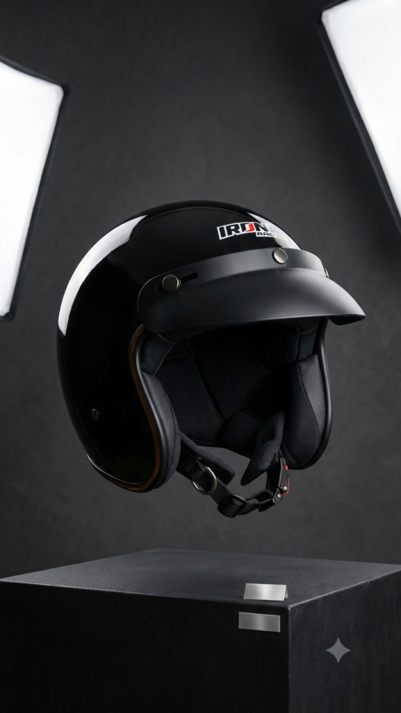 Casco De Motocicleta Iron Racing Negro Talla L Certificacion DOT