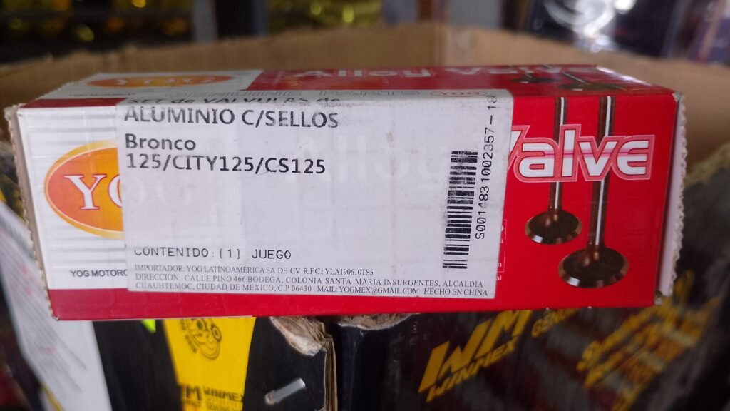 Set De Valvulas De Aluminio Con Sellos Para Motocicleta Bronco 125/CITY125/CS125