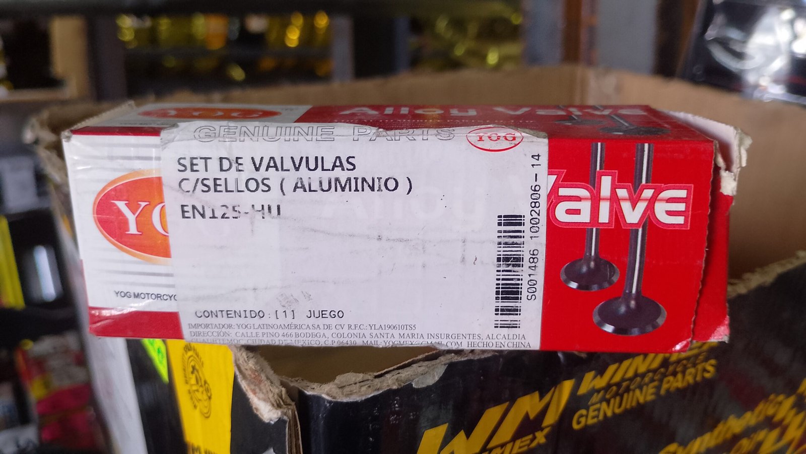 Set De Valvulas Con Sellos (Aluminio) Para Motocicleta EN125-HU